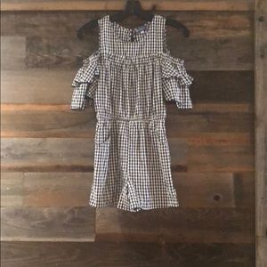 Cold shoulder romper